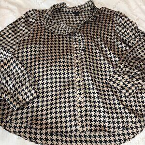 Gold and black blouse